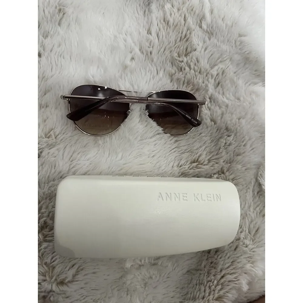 NEW Aviators Womens Anne Klein AK7007 Rose 59-14-135 Sunglasses